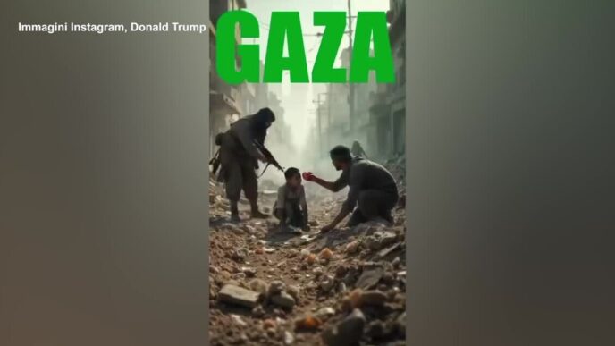 &Quot;Donald Trump In Un Video Controverso Su Gaza, Creato Con Intelligenza Artificiale E Condiviso Sui Social Media.&Quot;