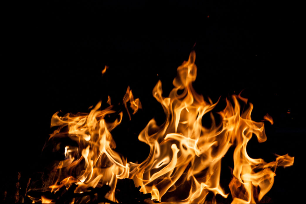 Fire Flames Black Background