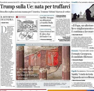 &Quot;Rassegna Stampa Italiana: Aperture Sui Dazi Di Trump, Difesa Europea E Crisi In Ucraina.&Quot;