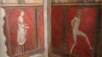 &Quot;Affreschi Della Villa Dei Misteri A Pompei Che Illustrano L'Iniziazione Dionisiaca.&Quot;