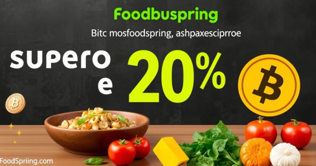 Super Promo Foodspring: Sconto 20% E Cashback Btc