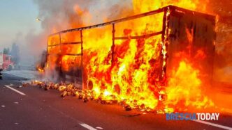 &Quot;Incendio Camion Legna A4 Chiusura E Code 7 Km&Quot;