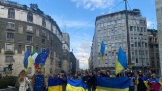 &Quot;Protesta Degli Ucraini A Milano Contro L'Incontro Trump-Zelens'Kyj, Espressione Di Indignazione Per L'Umiliazione Del Popolo Ucraino.&Quot;